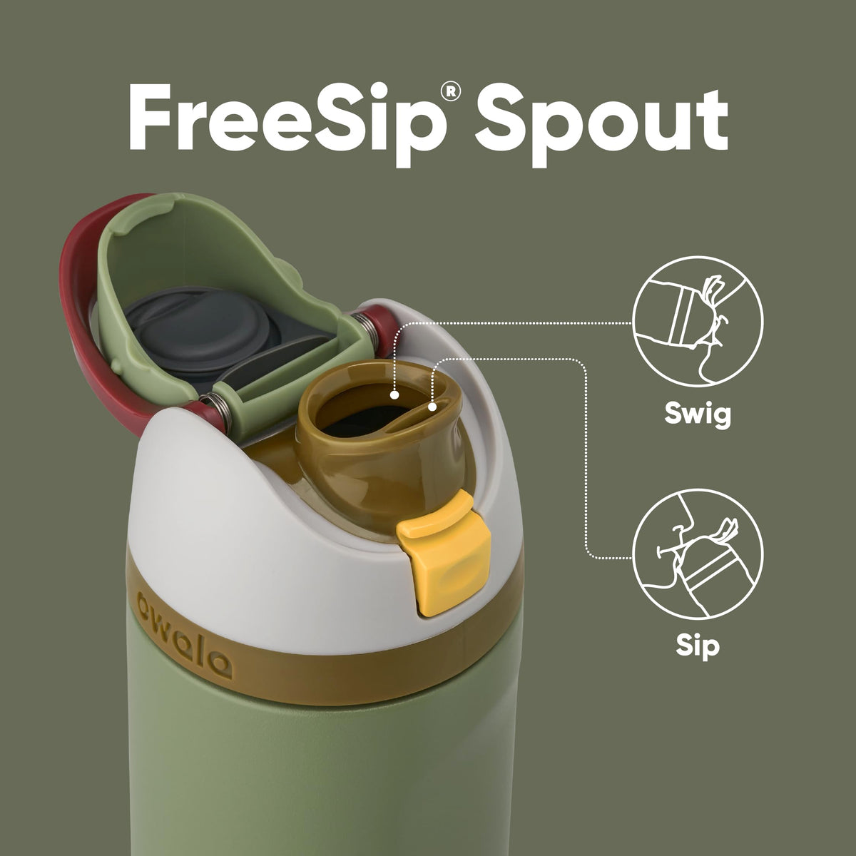 Owala FreeSip straw enables upright sipping during workouts