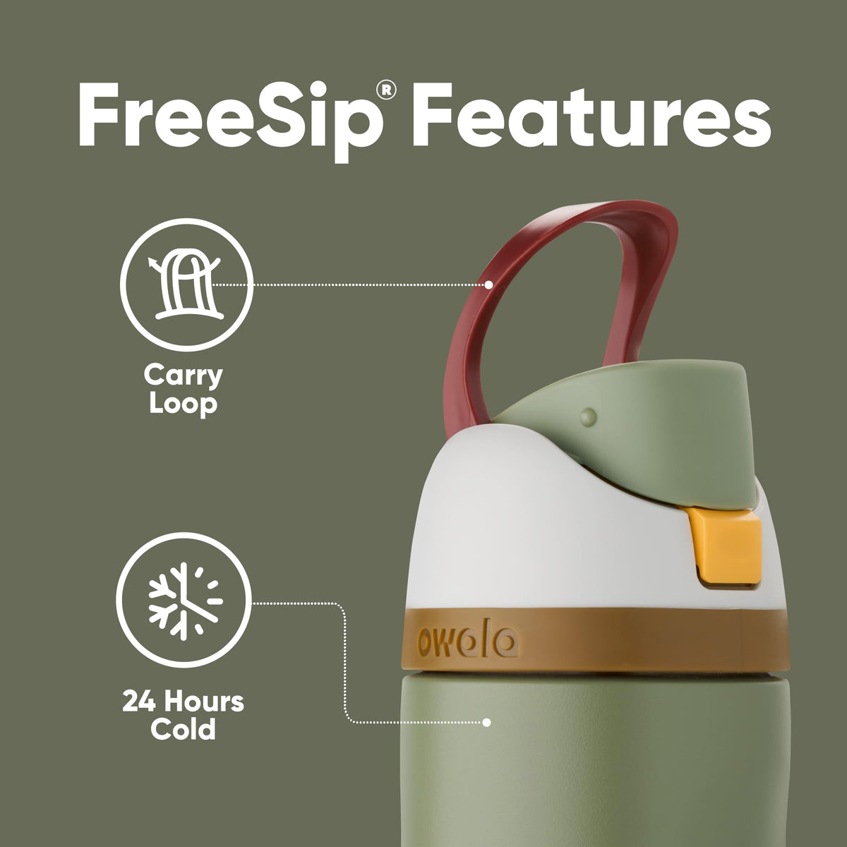 Owala FreeSip wide mouth for easy ice addition and thorough cleaning
