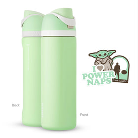 Owala FreeSip bottle base fits most cup holders for on the go use.