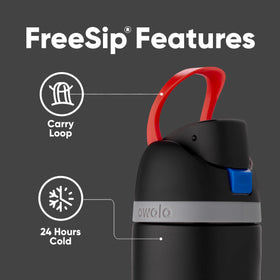Owala FreeSip Star Wars bottle straw closeup highlighting built-in straw.