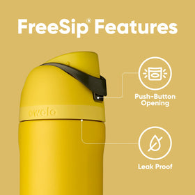 Owala FreeSip insulated bottle keeps drinks cold for hours.