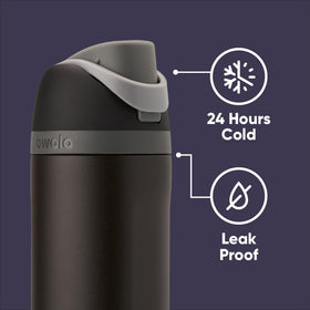 Owala Marvel FreeSip wide-mouth opening for ice and quick cleaning.