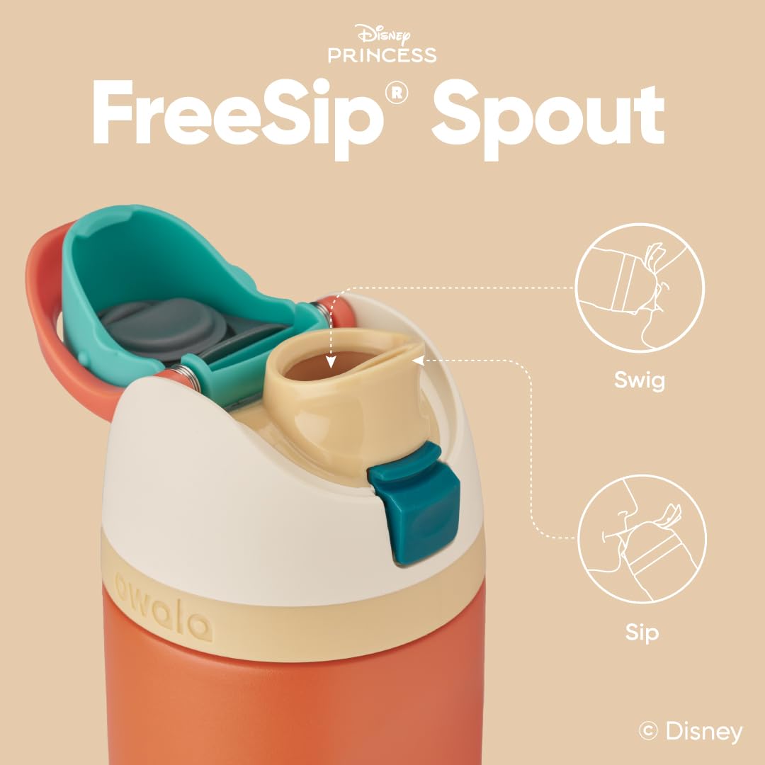 Owala Moana FreeSip bottle locking lid keeps the straw clean and secure during travel.