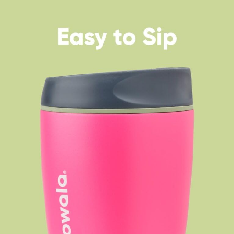 Owala SmoothSip features a comfortable spout for easy sipping hot or cold beverages.