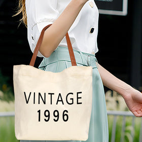 OWSUMER Vintage 1996 typography on tote for fashion-forward birthday gifting