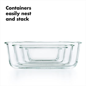 OXO Good Grips 1 cup glass container compact storage