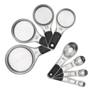 OXO Good Grips 8-Piece Stainless Steel Measuring Cups & Spoons Set | Magnetic Handles, Etched Measurements