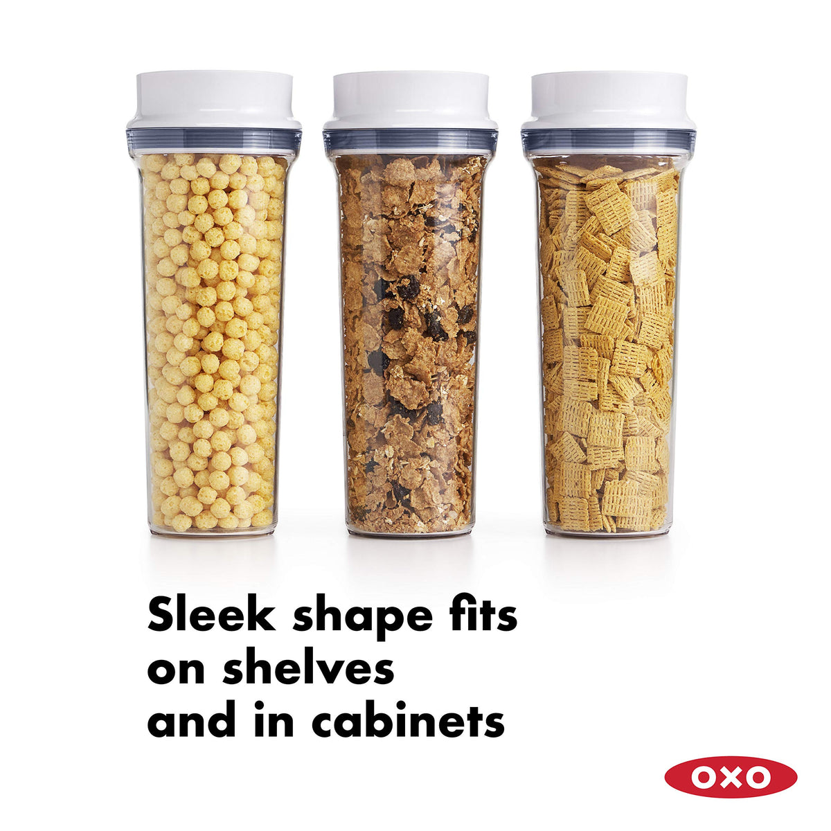 Comfortable grip on the OXO cereal dispenser even when full