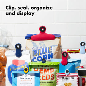 OXO Bag Cinches replace bread tags and twist ties to reduce clutter.