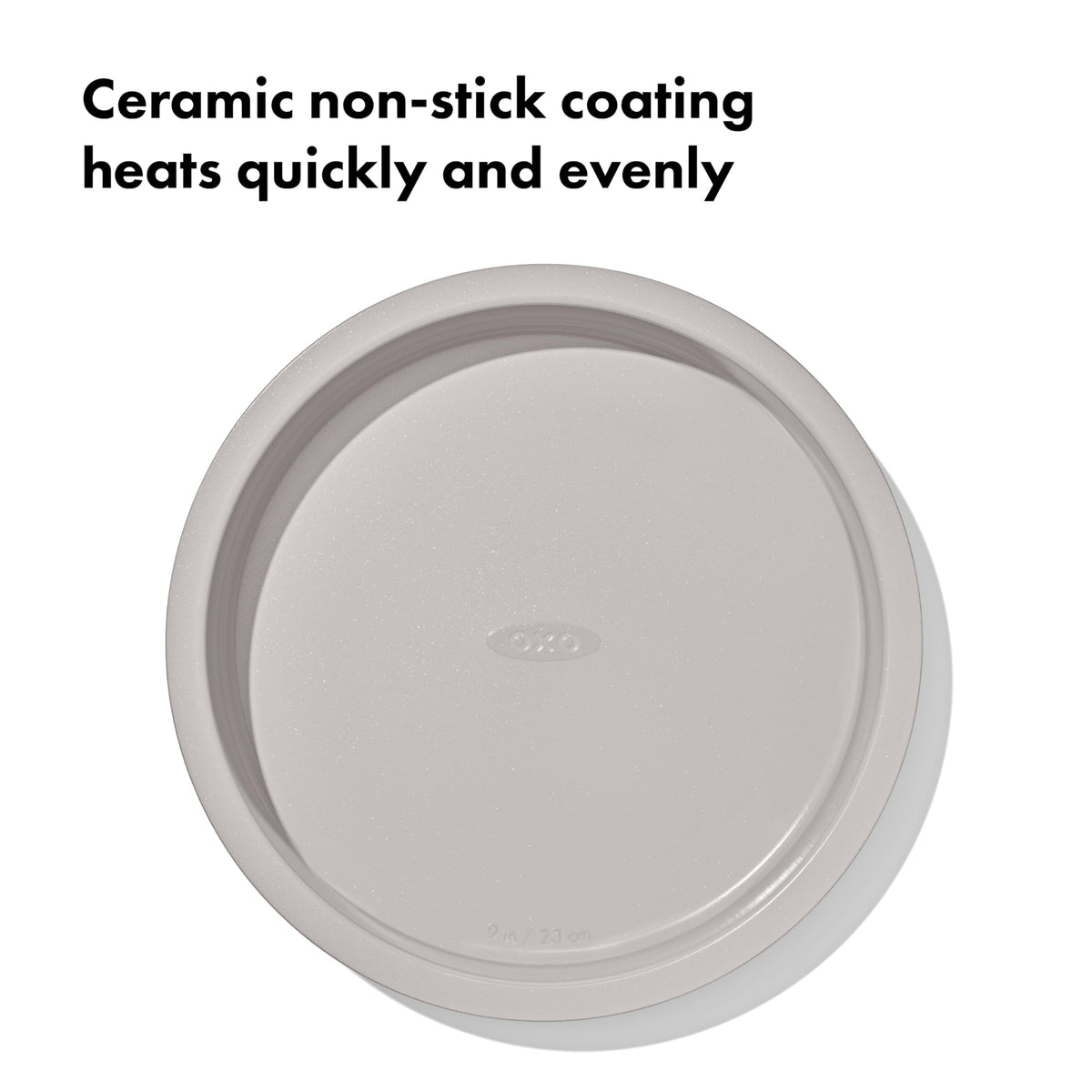 OXO Good Grips ceramic nonstick coating enables effortless release and durable surface protection.