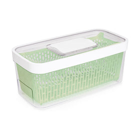 OXO GreenSaver 5 qt with adjustable vent for versatile produce storage.