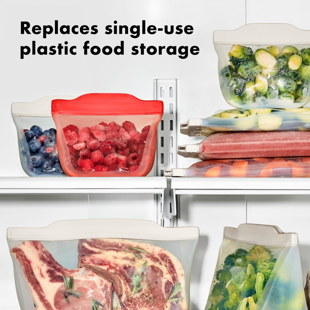 OXO Good Grips silicone bag with dust-resistant finish keeps contents clean during travel.