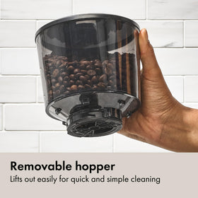 OXO Trap door prevents spills when removing hopper