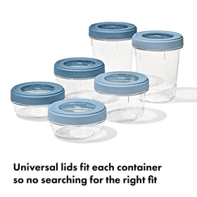 Gasket inside OXO lid shown for leakproof seal during storage