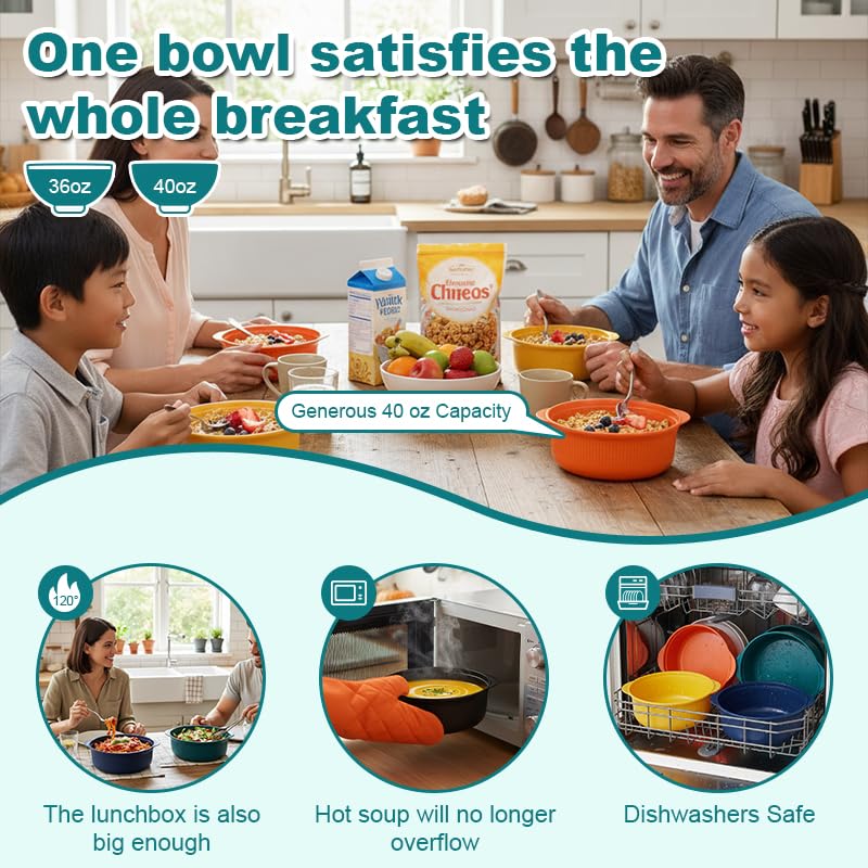 Oylnidea microwave-safe bowls designed for quick reheating and easy cleaning