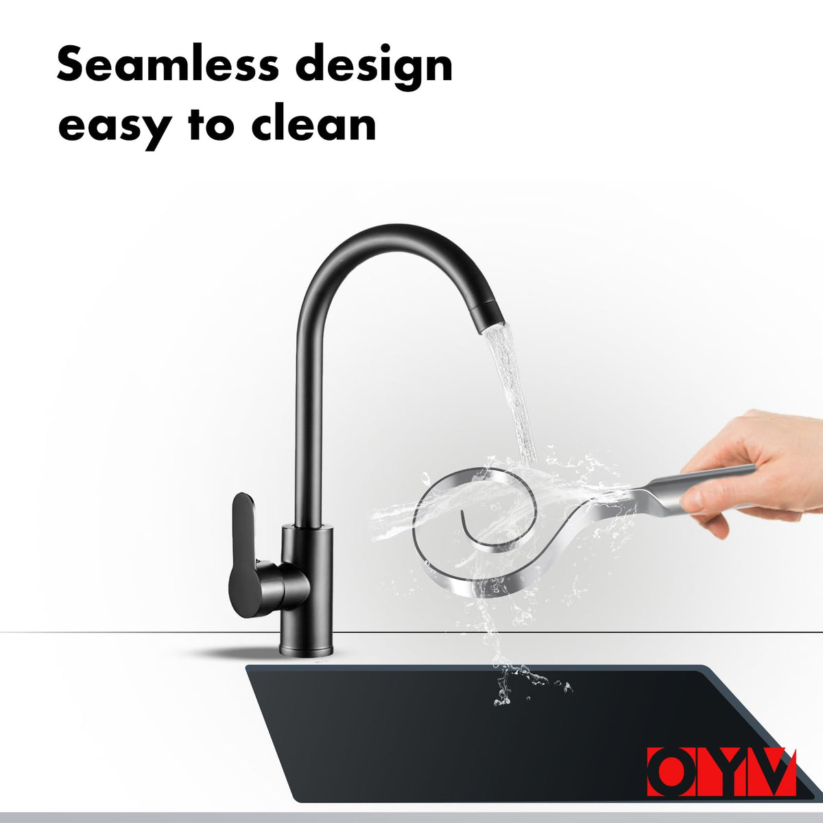 OYV ergonomic handle ensures secure control during long mixing sessions