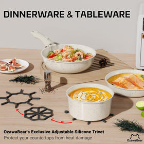 OzawaBear easy-clean ceramic coating ensures effortless release and quick cleanup