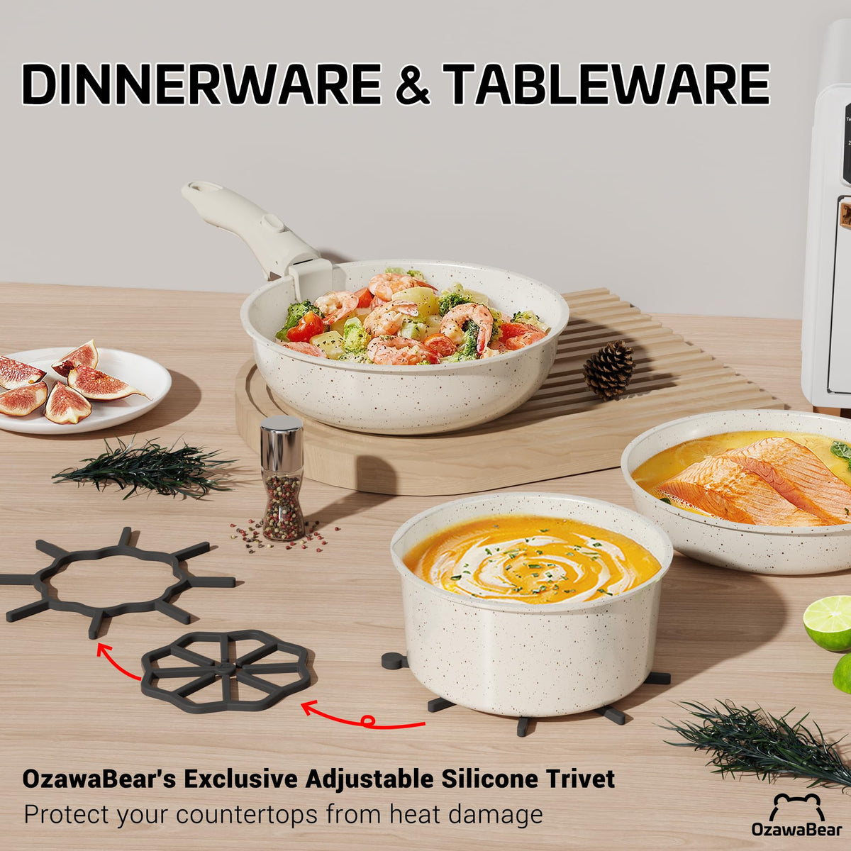 OzawaBear space-saving design fits tight cabinets and RV kitchens.