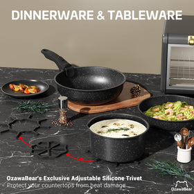 OzawaBear space-saving design frees cabinet space in small kitchens.