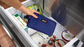 PackIt Freezable Snack Box collapsible design, folds flat for easy storage.