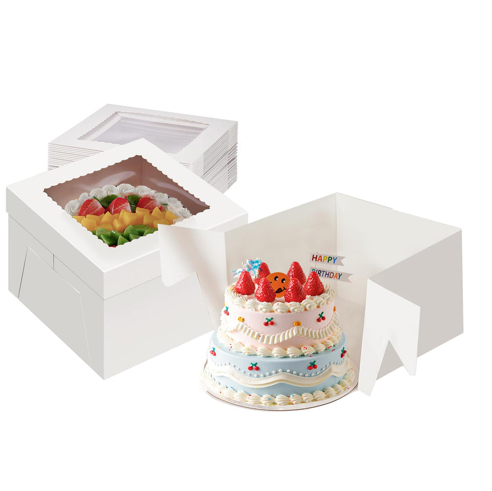 Packpal cake box with window display for a professional multi-tier presentation