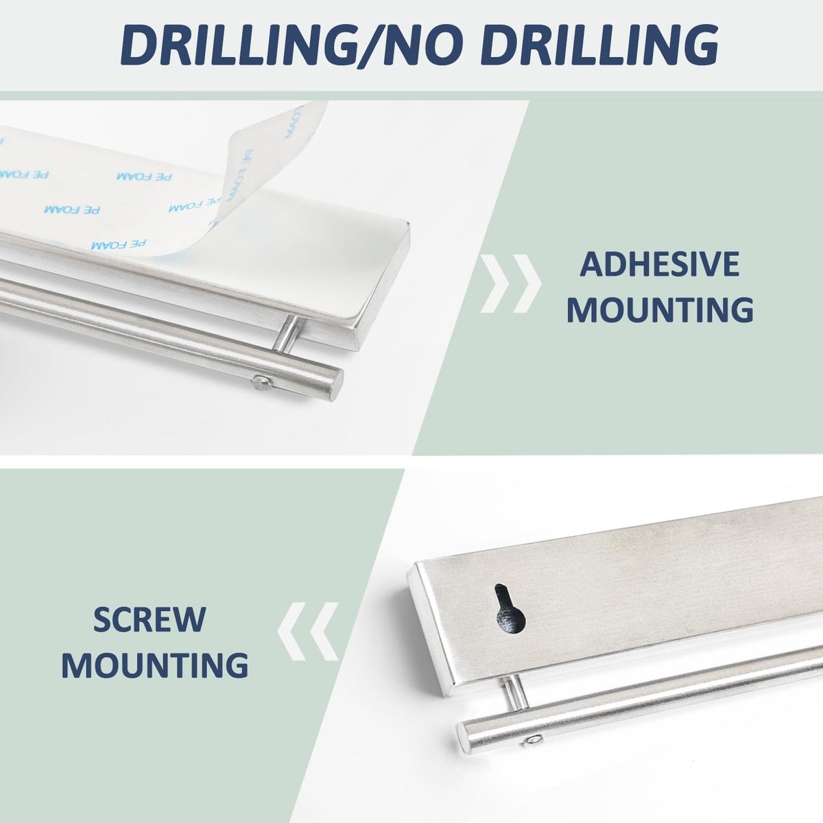 Pailexin screw mounting provides a secure, long-lasting wall installation.