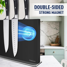 Pailexin stainless steel knife block close-up highlights rust-resistant finish.