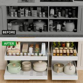 PAKETA upgraded 3-rail sliding drawer system in action.