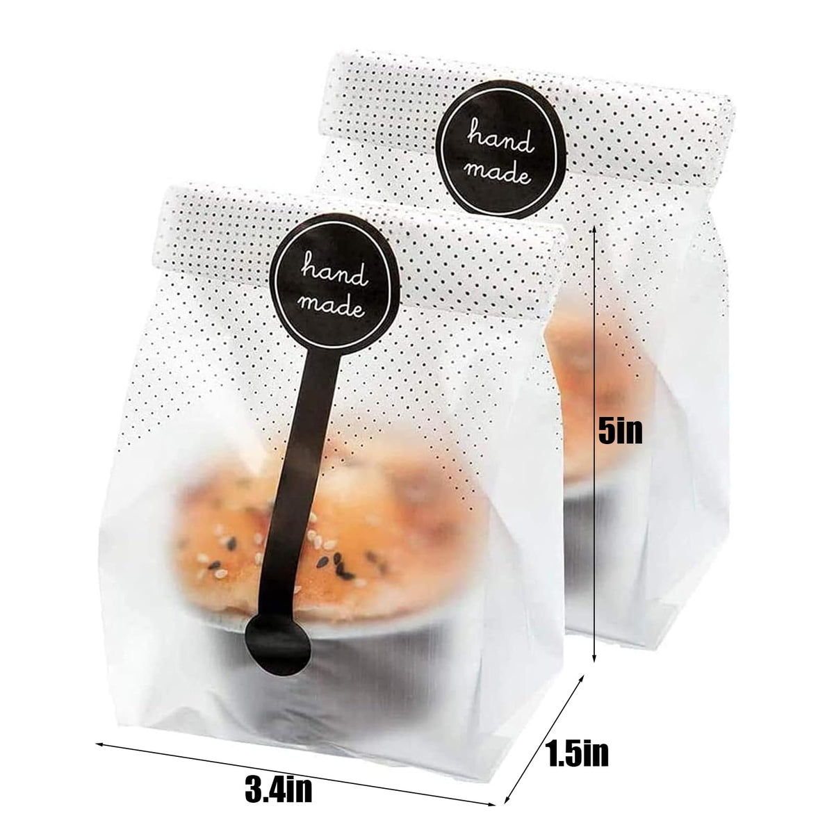 Palksky bag filled with cookies showing compact presentation