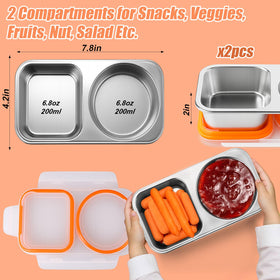 Palksky round dip compartment keeps sauces separate, ideal for dips