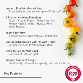 Panasonic FlashXpress top view highlights slim footprint for limited counter space.