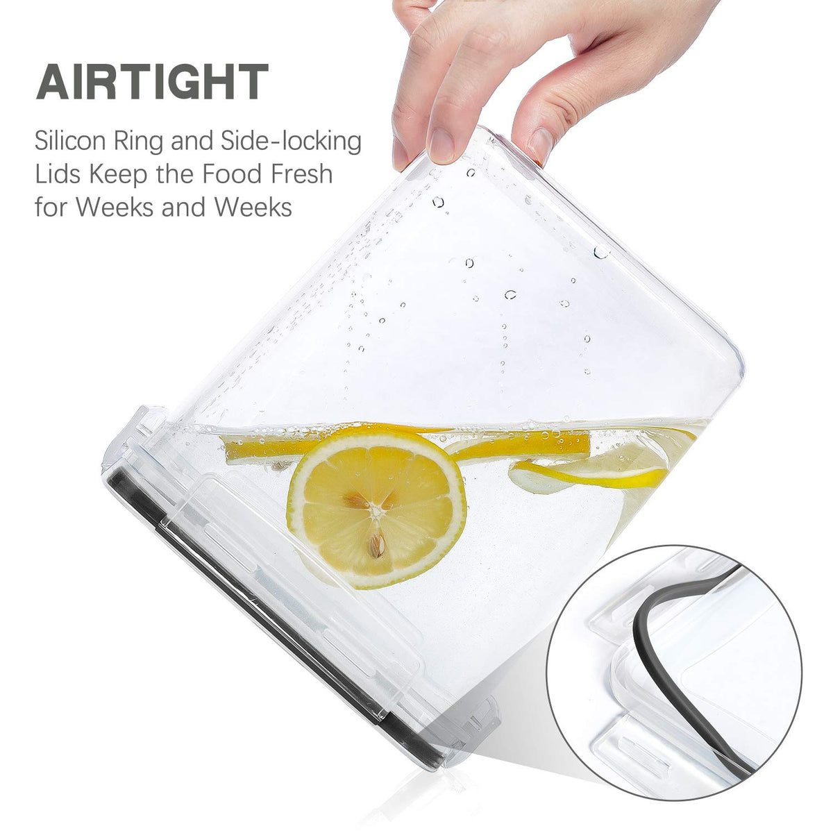 PANTRYSTAR clear see through container shows contents at a glance.