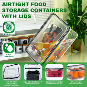 Panxenaulos 54-piece rectangular 17oz container ideal for sauces and dips