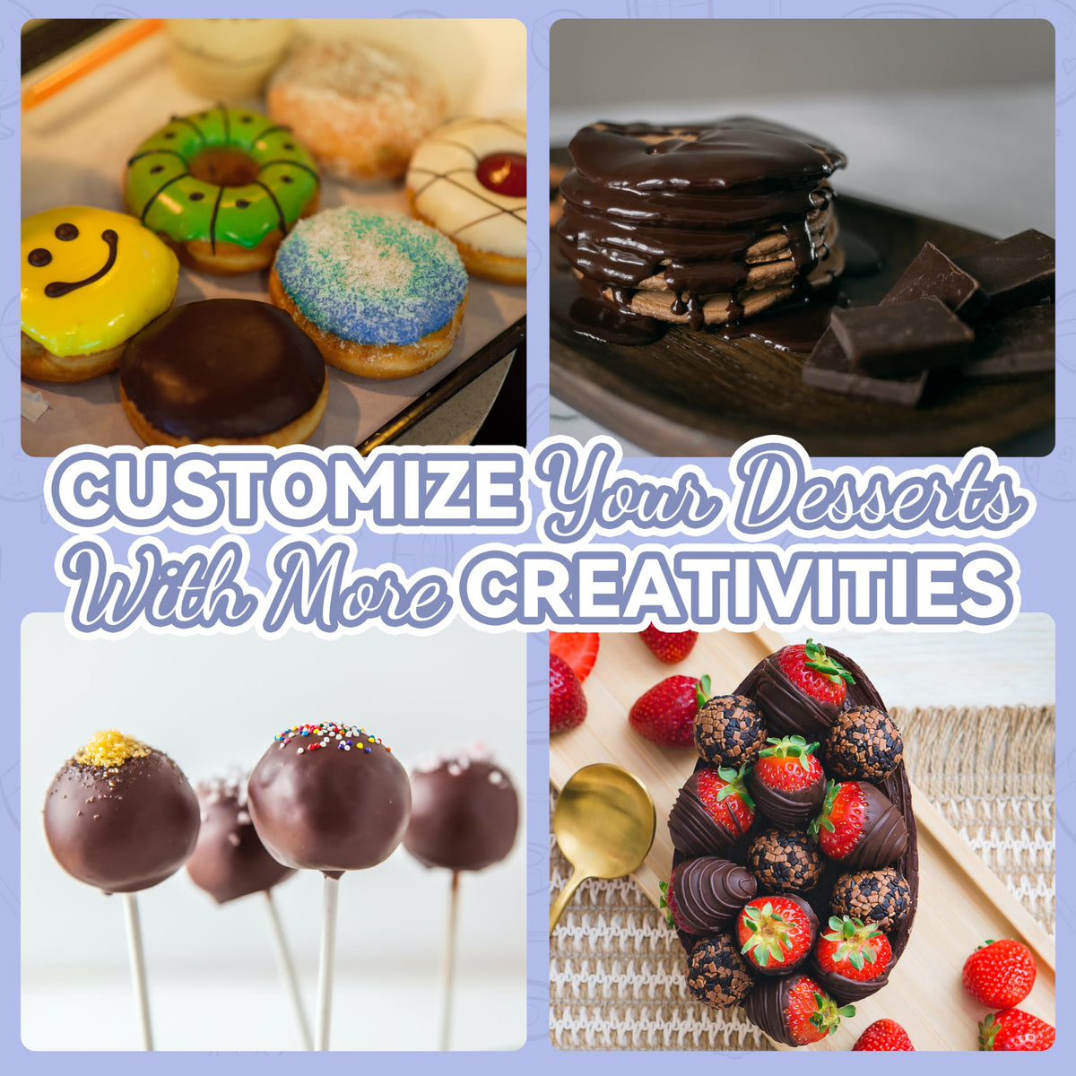 Melt and keep warm modes provide continuous dipping with Party Desserts