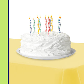 Party Dimensions premium heavy-weight table cover provides durable tabletop protection.