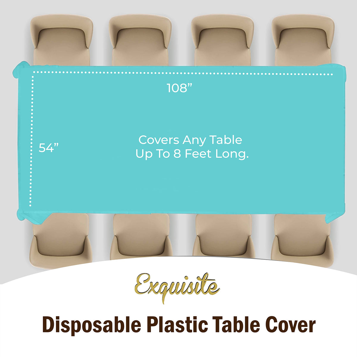 Disposable Party Solids tablecloth enabling quick cleanup after use.