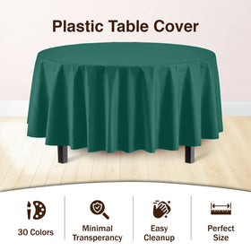 Party Solids premium plastic tablecover heavy duty helps protect surfaces during celebrations
