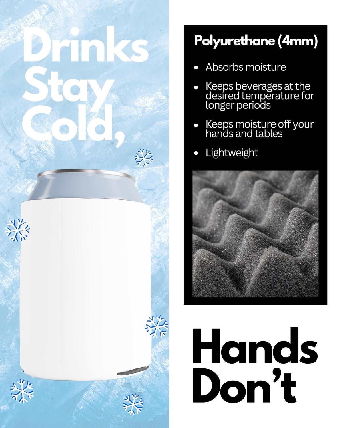 PartyPrints assorted color options for can sleeves to match themes
