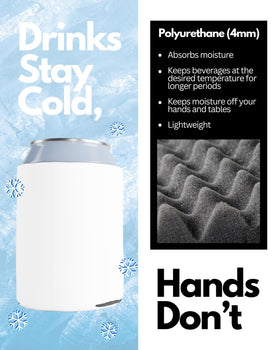PartyPrints assorted color options for can sleeves to match themes