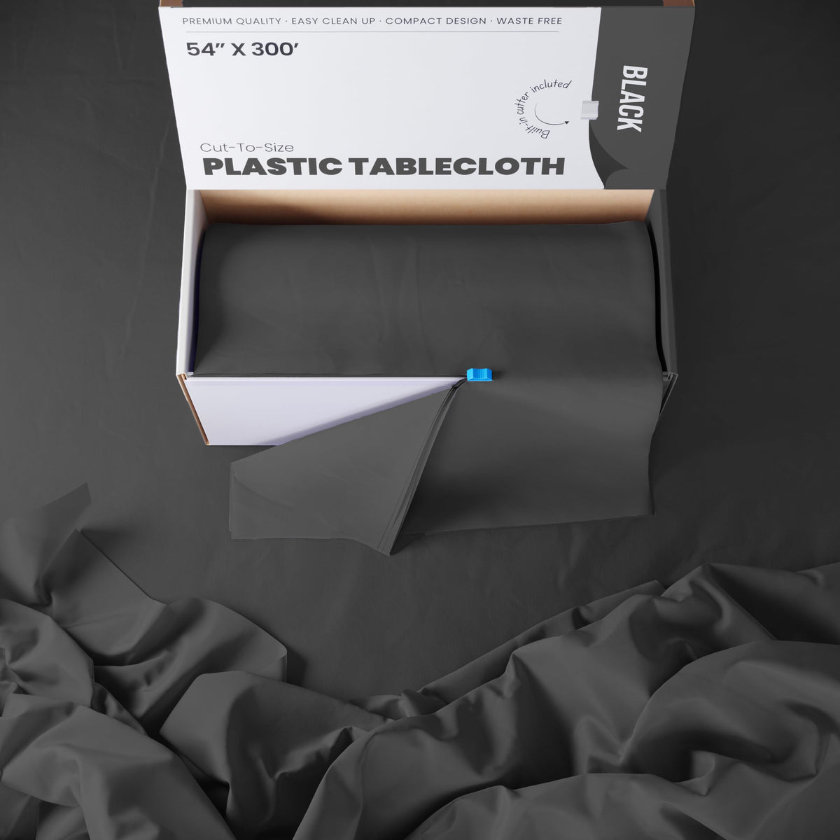 Party Solids portable disposable tablecloth roll for easy transport