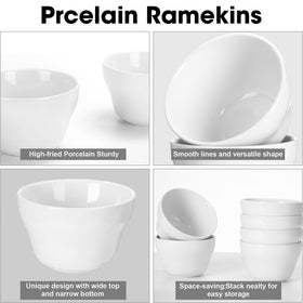 Patelai stackable 8 oz bowls neatly stacked to save cabinet space