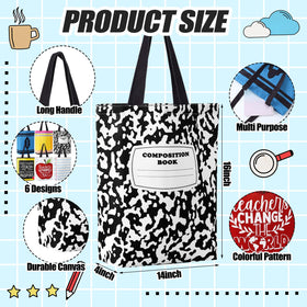 Paterr canvas tote bag in wear-resistant fabric for daily use.