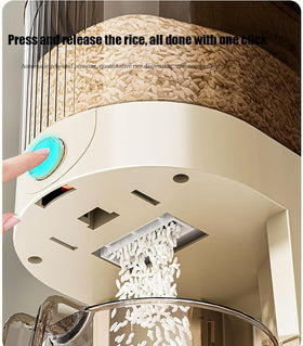 Peaoop rice dispenser measuring cup aids precise portioning for meals.