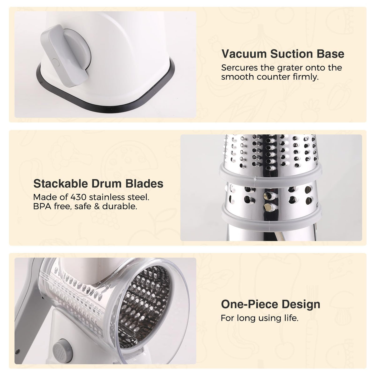 peatend food-grade ABS body ensures safe, durable kitchen use