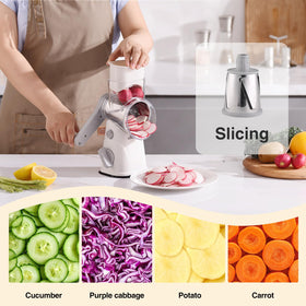 peatend rotary grater with suction base grips countertops securely