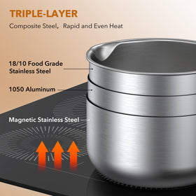 PekGema glass strainer lid on saucepan for easy draining