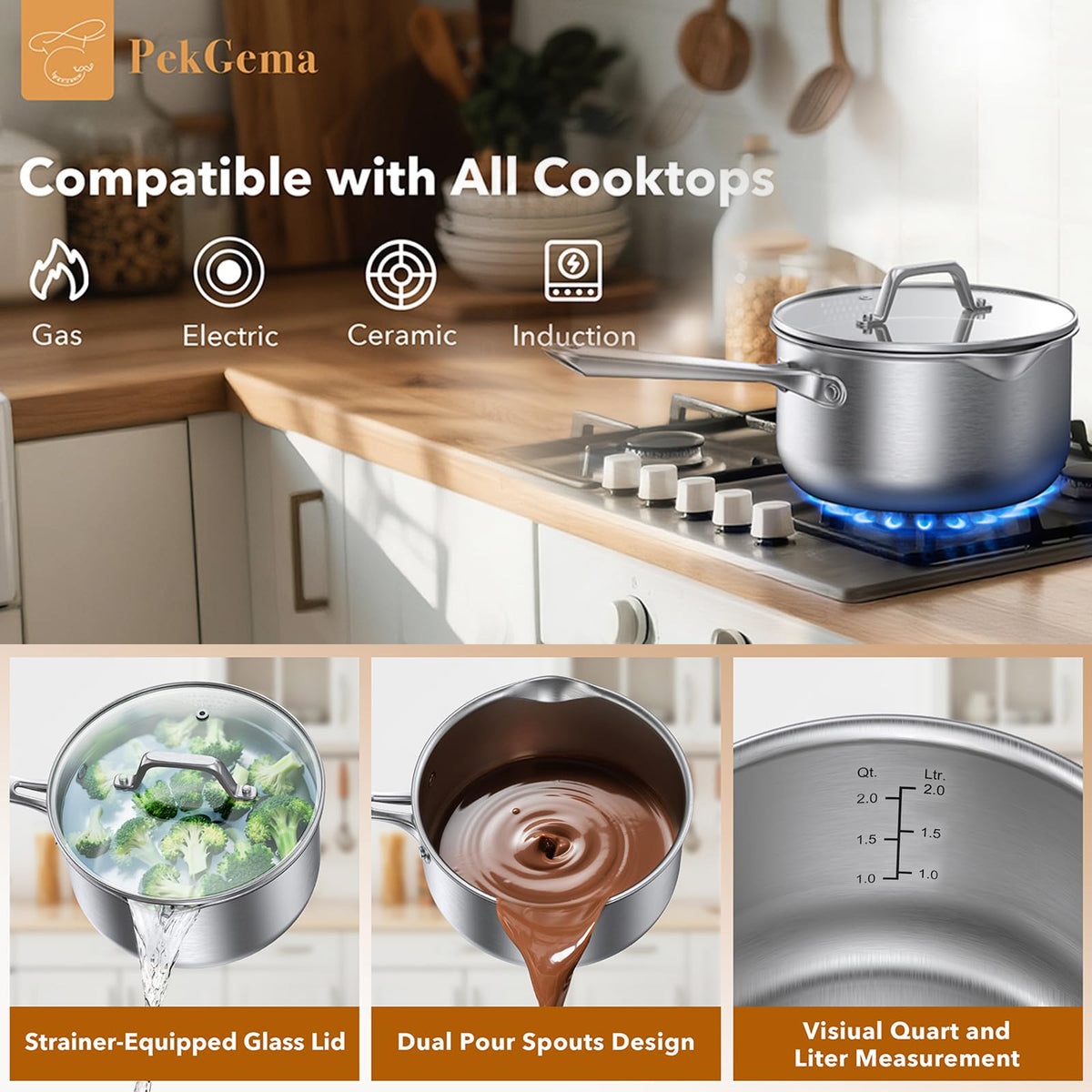 PekGema oven-safe up to 500 degrees for finishing dishes