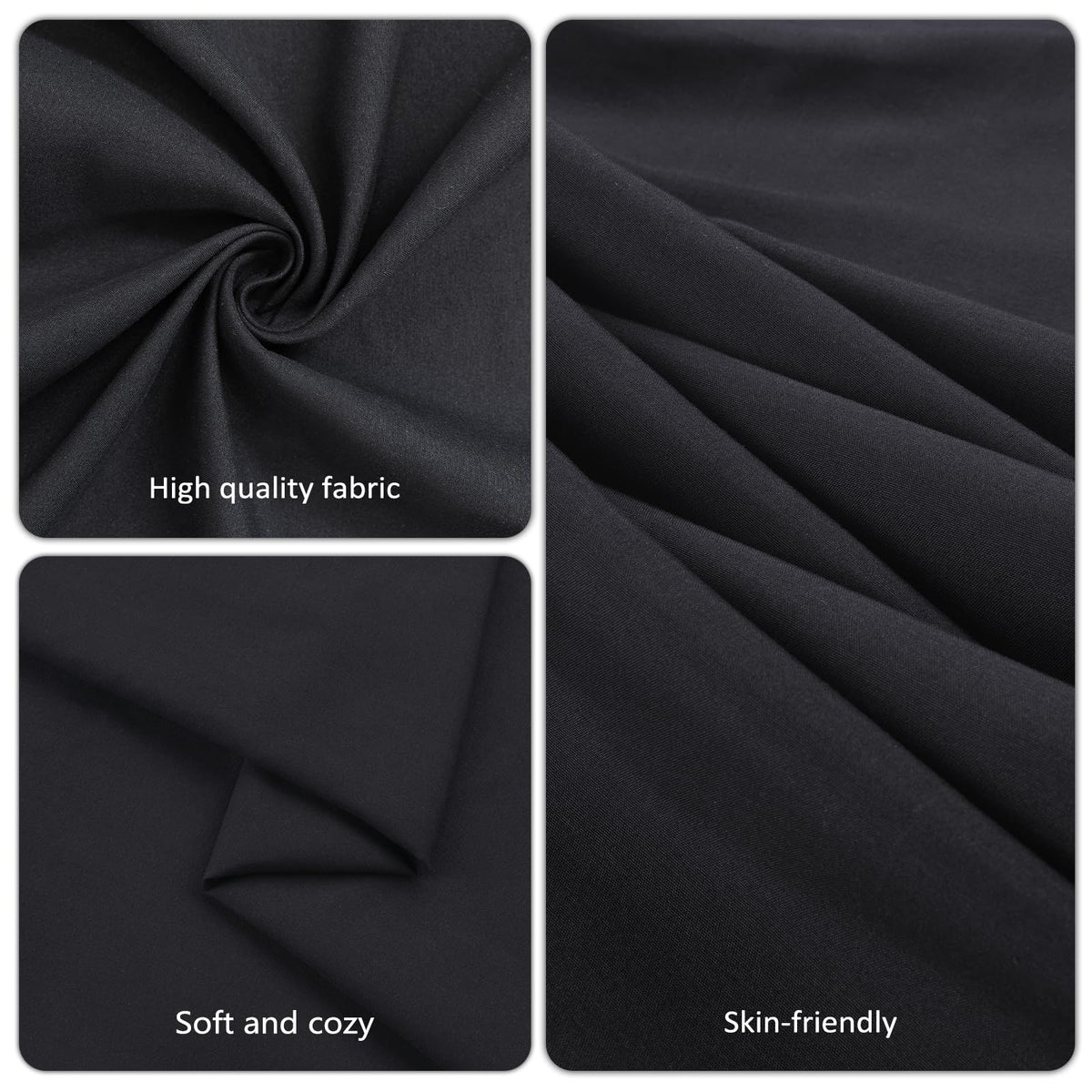 pepmily washable black tablecloth ready for easy cleanup after events.