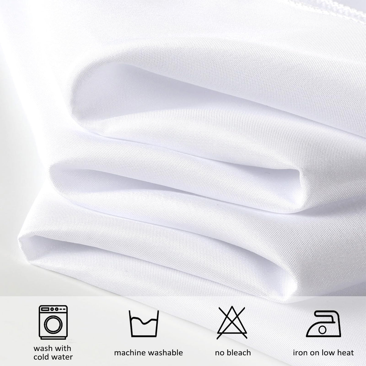 pepmily 60x102 inch tablecloth on a standard 6-foot table with 15-inch drop