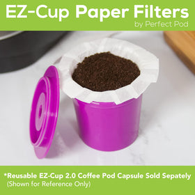 Perfect Pod EZ-Cup filters save up to 80 percent versus pre-filled capsules.